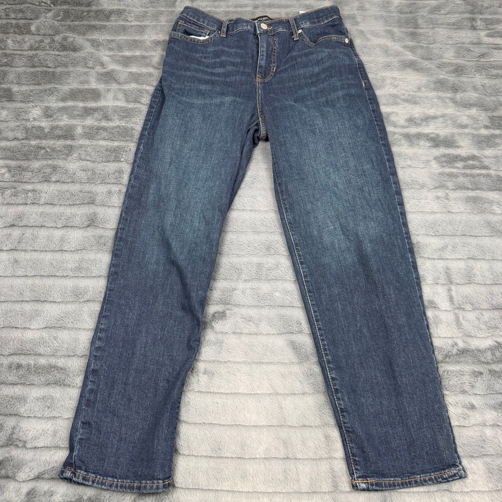 Banana Republic High-Rise Straight Jeans Dark Wash Denim Size 28/6 Womens